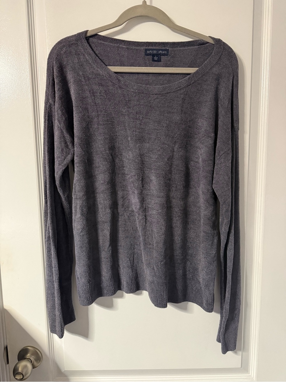 Barefoot Dreams Scoopneck Lightweight Sweater - Heather Gray